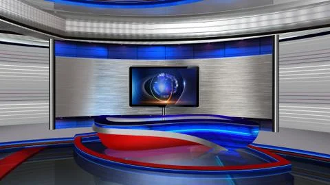 Virtual studio NEWS BACKGROUND Illustrazione stock