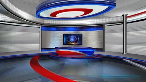 Virtual studio NEWS BACKGROUND Illustrazione stock