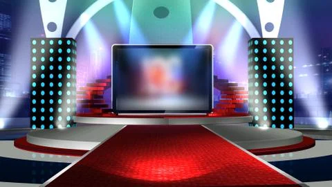 Virtual studio NEWS BACKGROUND 스톡 일러스트