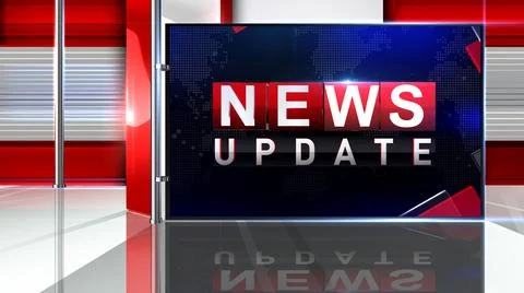 Virtual Studio News Update Stock Illustration