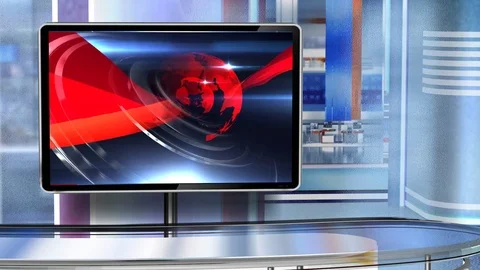 Virtual studio Newsroom Stock-Footage 72766094