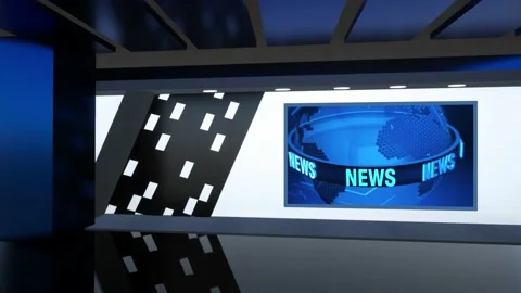 Virtual Studio Set\ 3d chroma background Video stock 198411114