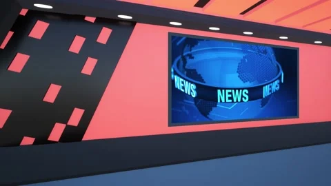 Virtual Studio Set\ 3d chroma background Video stock 198411122