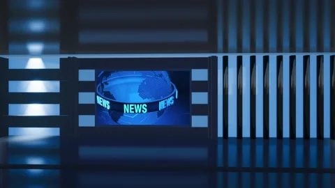 Virtual Studio Set\ 3d chroma background Video stock 198411411