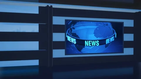 Virtual Studio Set\ 3d chroma background Stock Footage 198411524