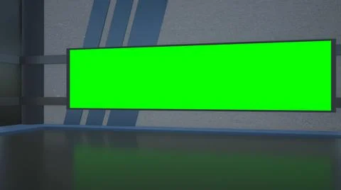 Virtual Studio Set\ 3d chroma background Stock Illustration