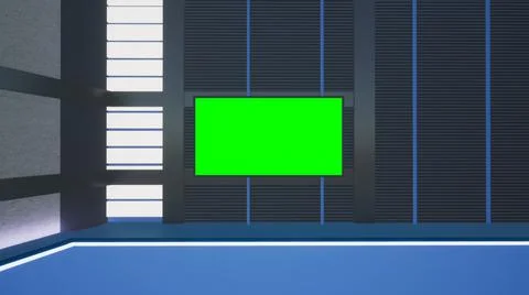 Virtual Studio Set\ 3d chroma background Stock Illustration