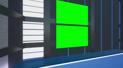 Virtual Studio Set\ 3d chroma background Stock Illustration