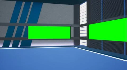 Virtual Studio Set\ 3d chroma background Stock Illustration