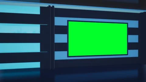 Virtual Studio Set\ 3d chroma background Stock Illustration