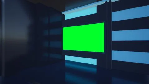 Virtual Studio Set\ 3d chroma background Stock Illustration