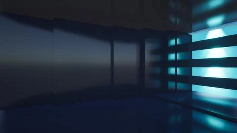 Virtual Studio Set\ 3d chroma background Stock Illustration