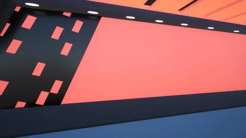 Virtual Studio Set\ 3d chroma background Stock Illustration