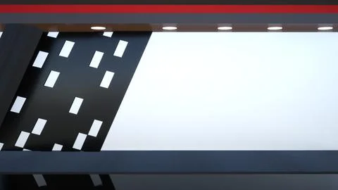 Virtual Studio Set\ 3d chroma background Stock Illustration