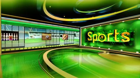Virtual studio Sports Stock Illustration