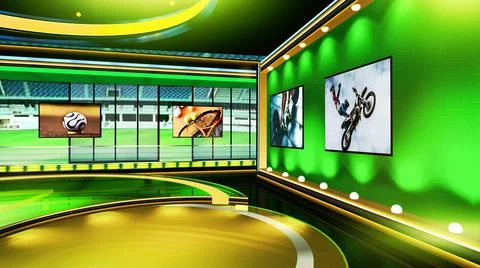 Virtual studio Sports Stock Illustration