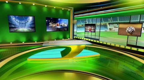 Virtual studio Sports Stock Illustration