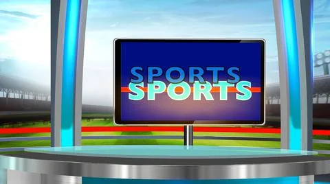Virtual studio Sports Stock Illustration