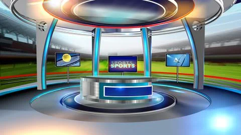 Virtual studio Sports Stock Illustration