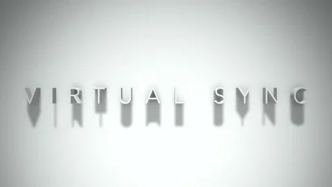 Virtual sync 3D title animation with shadows on a white background Video stock 297857280
