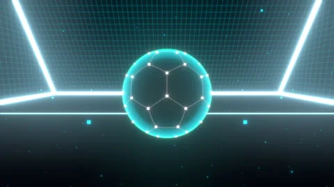 Virtual Tactical Soccer: Low Angle Center Stock Footage 335455784
