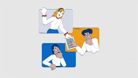 Virtual team collaborating online hand drawn whiteboard animation 스톡 동영상 300556182