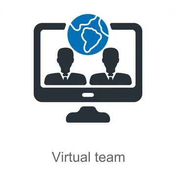 Virtual Team Stock Illustration