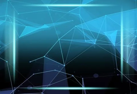 Virtual technology background with lines and grids points Illustrazione stock