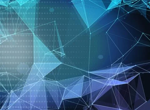 Virtual technology background with lines and grids points 스톡 일러스트