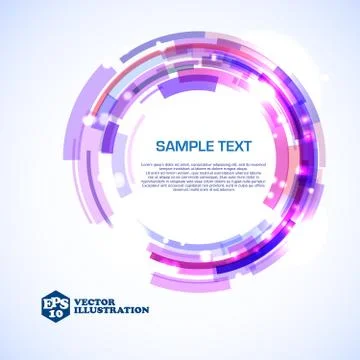 Virtual technology circle with space for your business message Stock Illustration