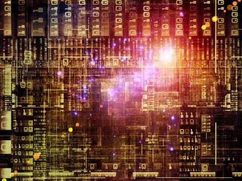 Virtual Technology Links Stock Illustration