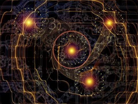 Virtual Technology Links Illustrazione stock