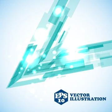 Virtual technology objects with space for your business message Stock Illustration