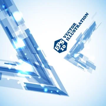 Virtual technology objects with space for your business message Stock Illustration