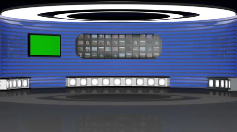 Virtual Television Studio Stock Footage 47070407