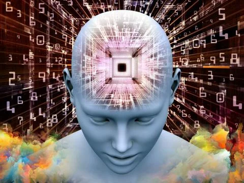 Virtual Thought Free Stock Illustration