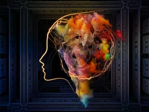 Virtual Thought Patterns Stock Illustration