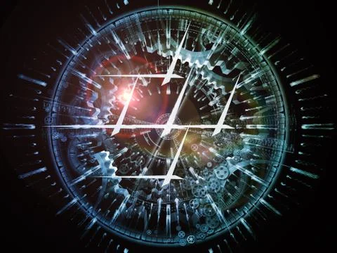 Virtual Time Stock Illustration