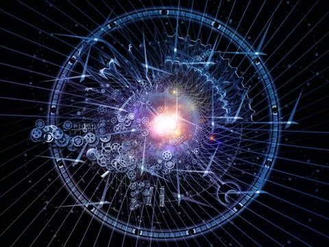 Virtual Time Illustrazione stock