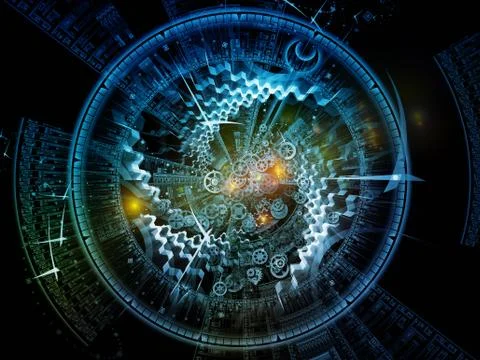 Virtual Time Illustrazione stock