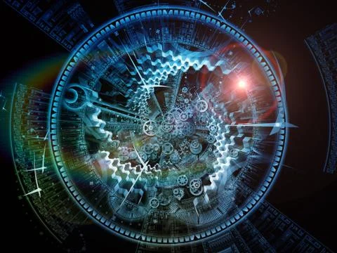 Virtual Time Stock Illustration
