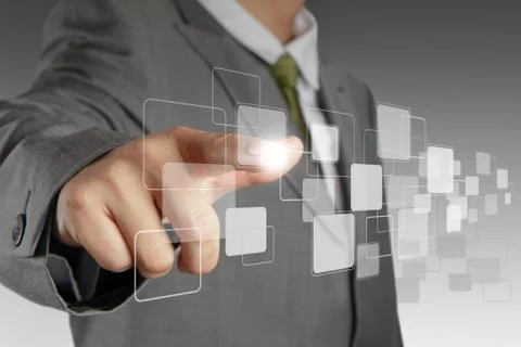 Virtual touch screen interface Stock Illustration