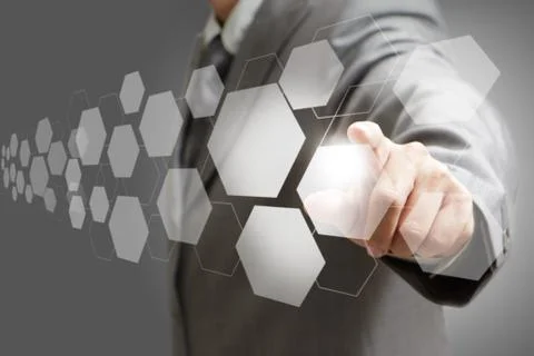 Virtual touch screen interface Stock Illustration