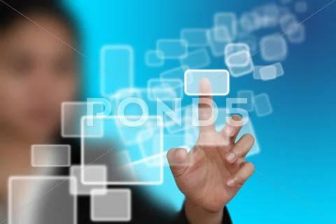 Virtual touch screen interface Stock Illustration