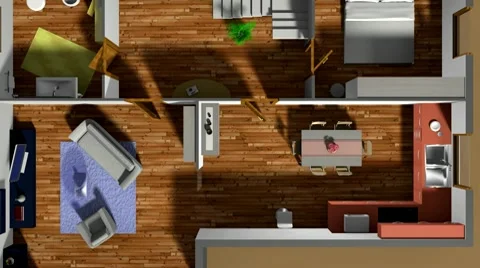 Virtual tour in an apartment Stock-Footage 10802942