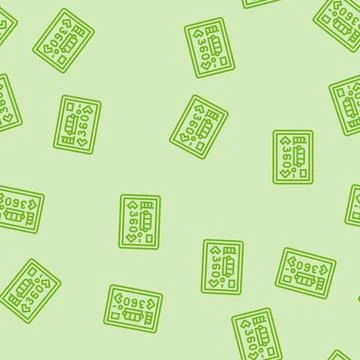 Virtual tour augmented reality line seamless pattern イラスト素材