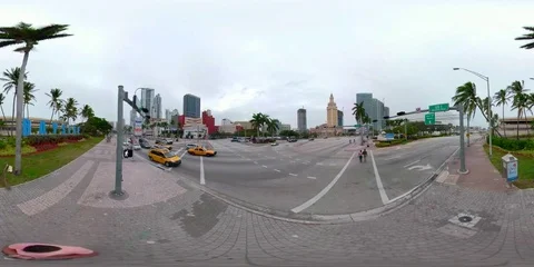 Virtual tour Downtown Miami motion 360vr 5.2k video 動画素材 85375743