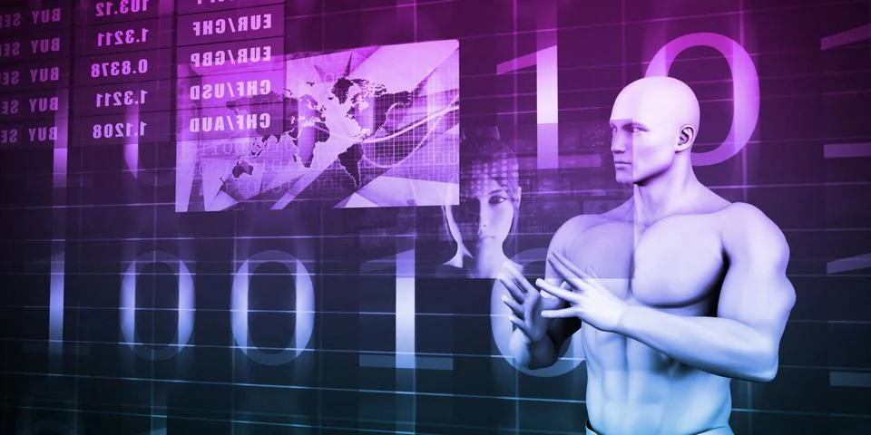 Virtual Trading Stock Illustration