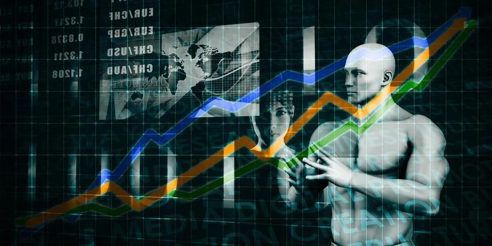 Virtual Trading Stock Illustration