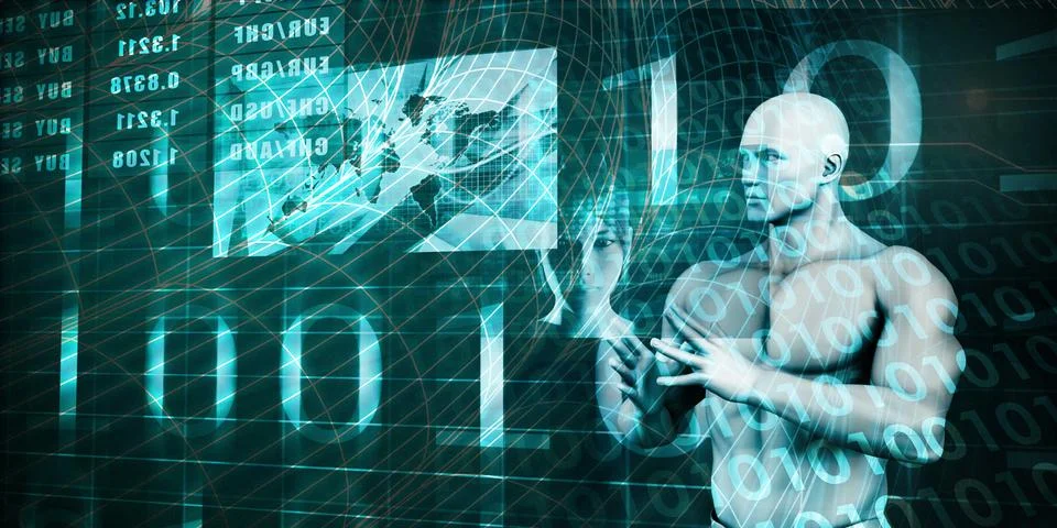 Virtual Trading Stock Illustration